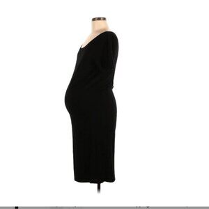 STORQ Women's Maternity Black Short Sleeve Dress Size M Stretchy Baby